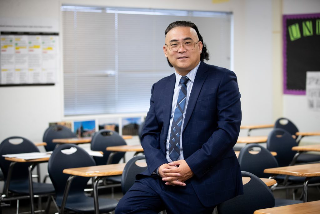 Portrait of Portrait of Zhenyou Liu at the Fontana Adult School.at the Fontana Adult School.