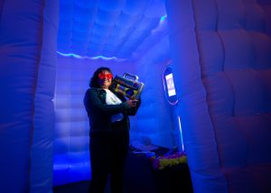 Portrait of Elisama Beltran Rabelo at her home in Fontana.