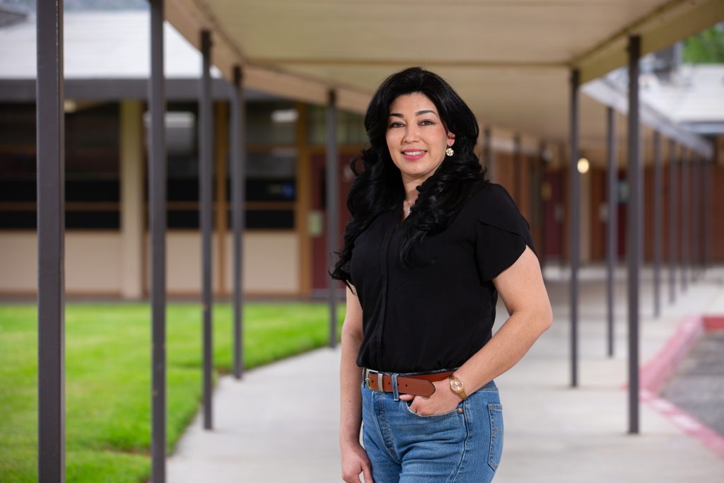 Portrait of Maria Cindy Escobedo at Fontana Adult School on April 18, 2025. Photo by Stan Lim