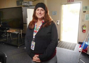 Krista Caniano standing in her classroom