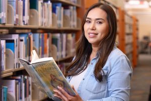Beatriz Chavez, shown at the Allan Hancock College Library