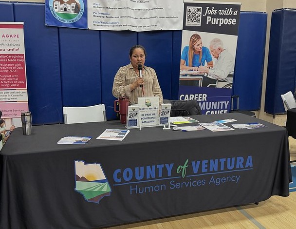 Workforce Development Board of Ventura County at a booth at a job fair