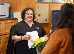 Maria Rodriguez, a former EL student, earned her GED, high school diploma, has risen through the ranks and she’s now the Lompoc Adult School and Career Center registrar.